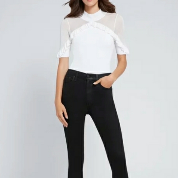 ALICE + OLIVIA White Ruffled Top - Picture 5 of 6